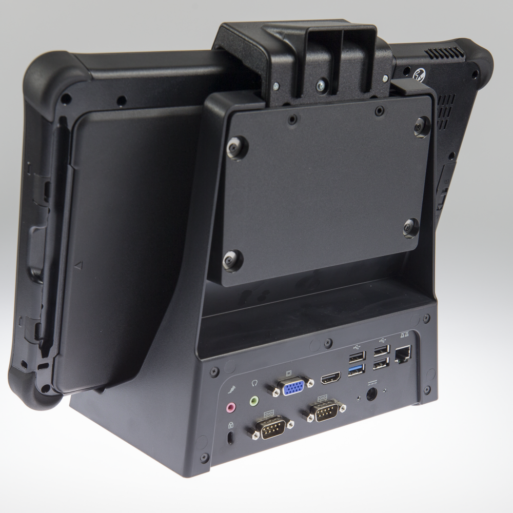 GETAC F110 G4 Premium mit Dockingstation Rückansicht
